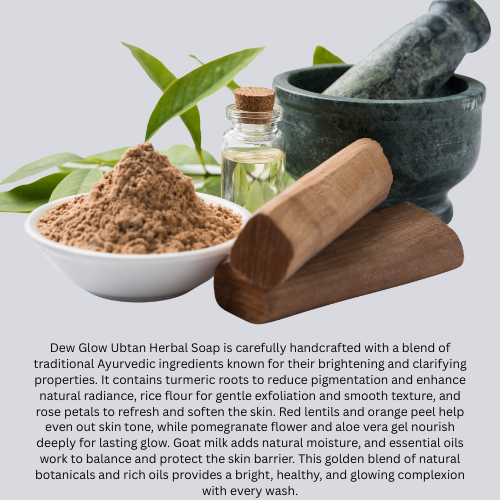 Ubtan Herbal Soap – Brightening, Pigmentation Control & Natural Glow | Dew Glow Natural