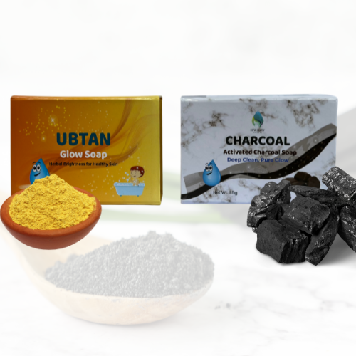 Daily Glow Combo- Ubtan Herbal Soap + Charcoal soap