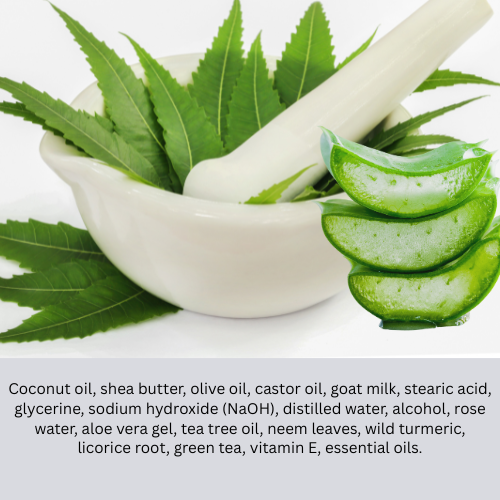 Neem & Aloe Vera Soap – Natural Detox, Clear Skin & Daily Protection | Dew Glow Natural