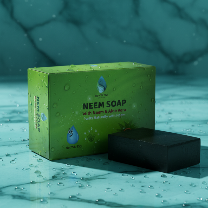 Neem & Aloe Vera Soap – Natural Detox, Clear Skin & Daily Protection | Dew Glow Natural